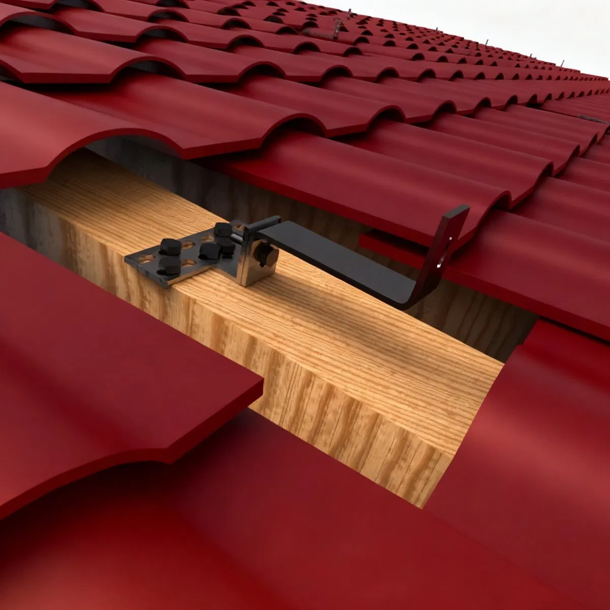 Dwin Lightweight &amp; Durable Weatherproof Solar Brackets - Quick-Install for Tile Roofs