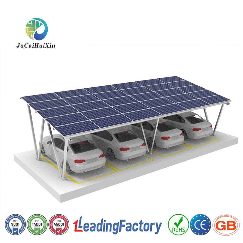 Jchx Residential Solar Carport Kit HDG Steel Waterproof Solar Parking Canopy Bracket
