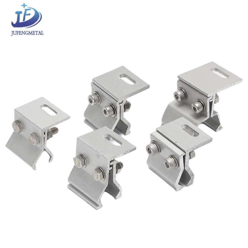 Aluminum Angles Base Clip Solar End Clamp PV Panel Rail Fixing Metal Clamp