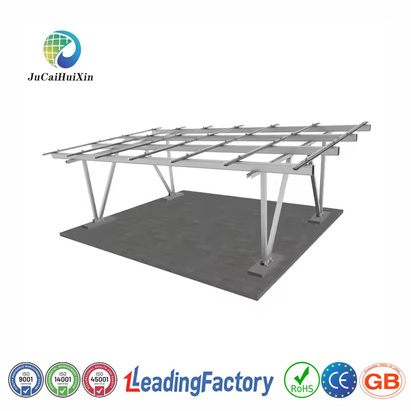 Jchx Residential Solar Carport Kit HDG Steel Waterproof Solar Parking Canopy Bracket