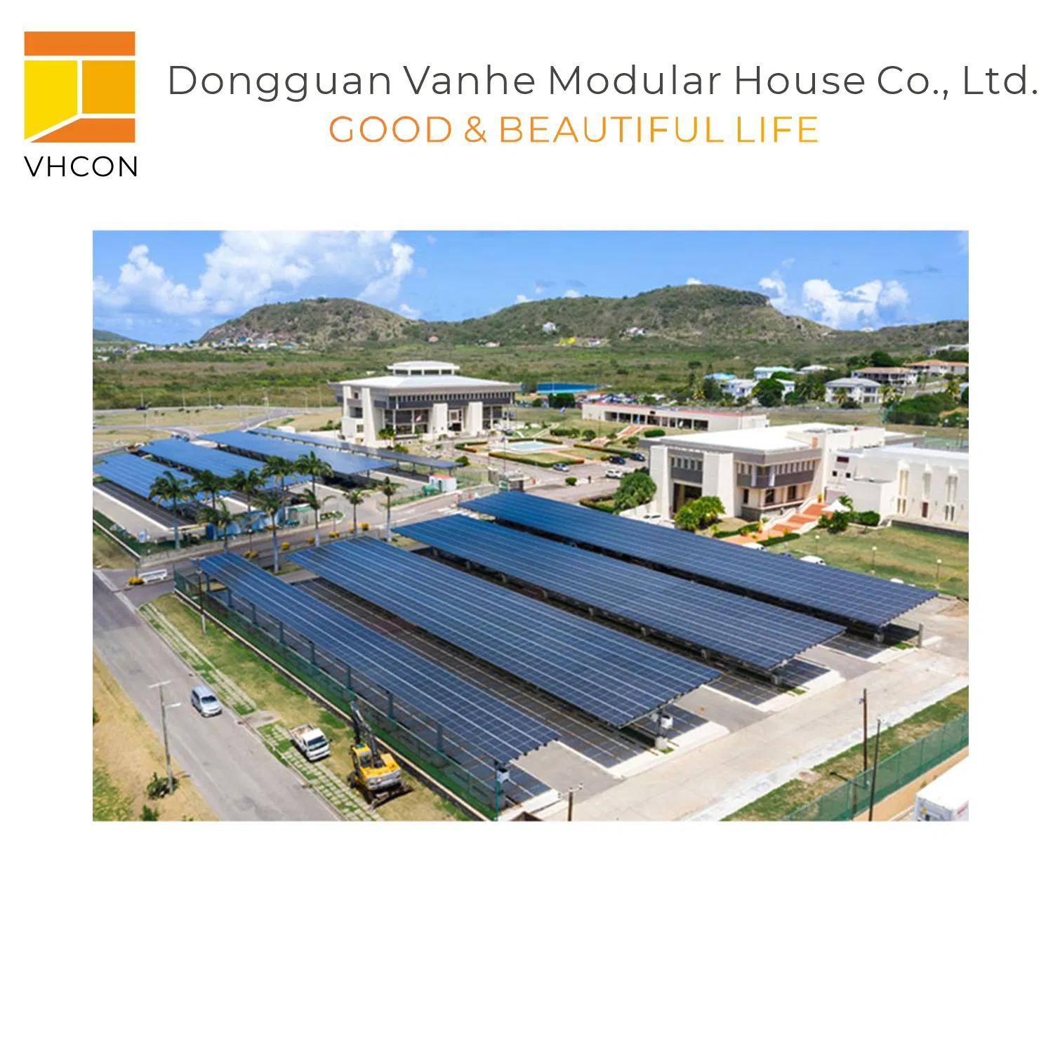 Open Filed Waterproof Solar PV Mounting Structure Carport Mounting