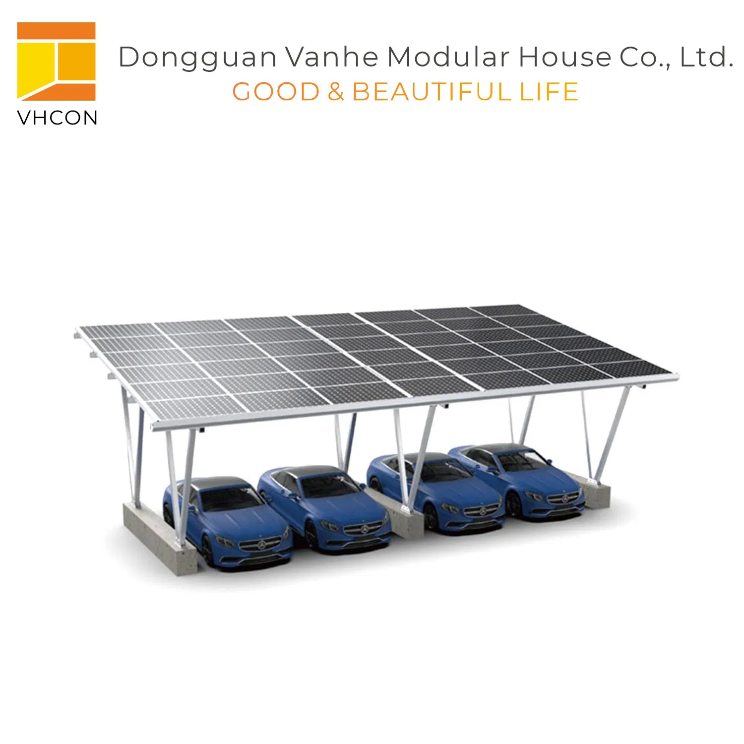 Open Filed Waterproof Solar PV Mounting Structure Carport Mounting