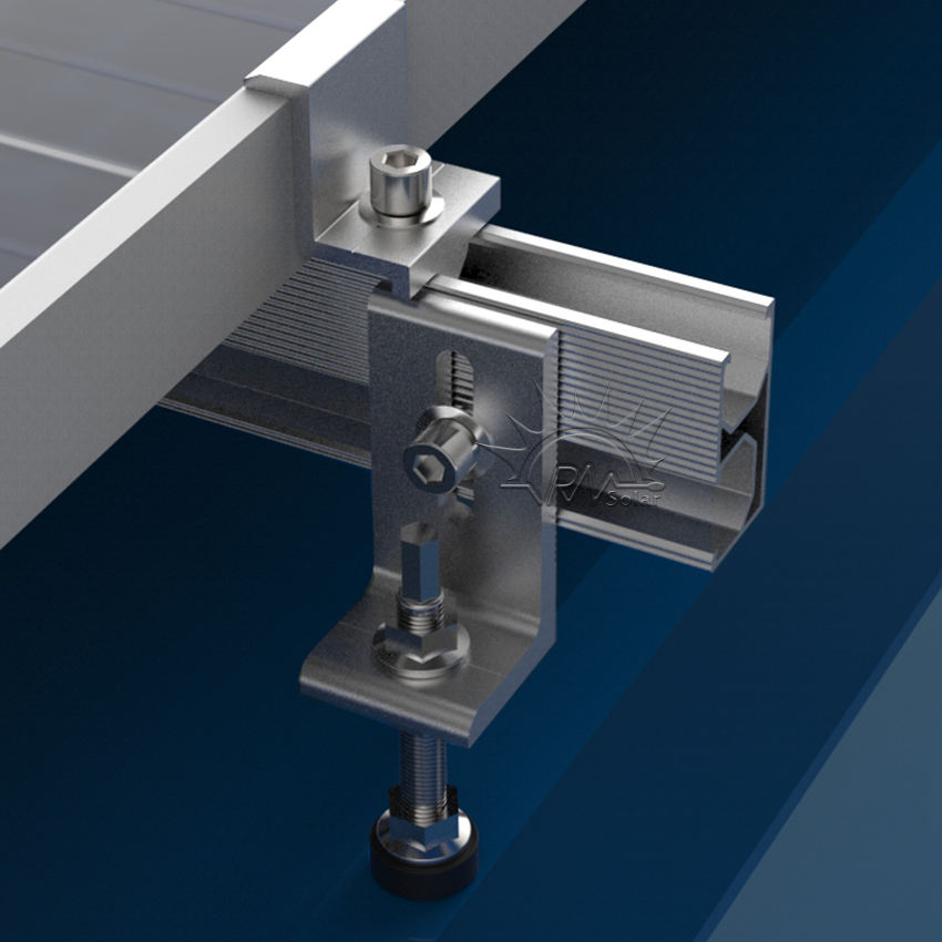 Wholesale Rineng Aluminum Roof Structure Solar Mounting L-Feet Bracket for Roof Mounting