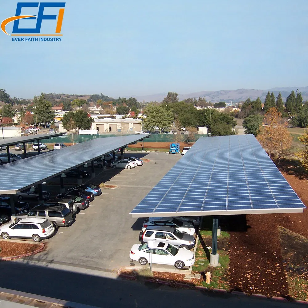 Commercial Solar Energy Modern Solar Car Parking PV Canopies Car Park Brackets