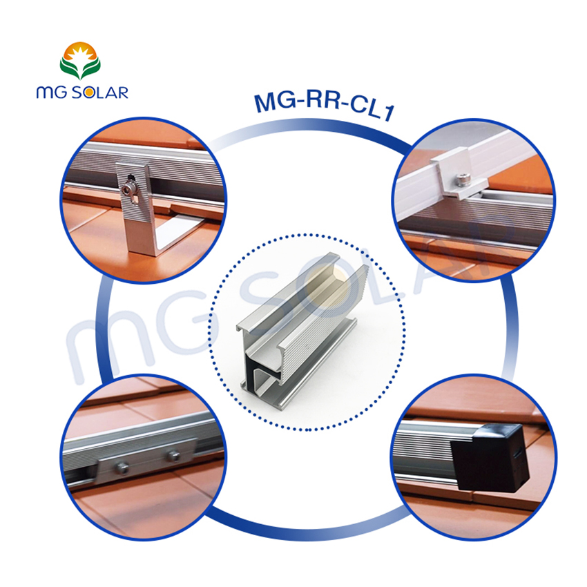 Solar Bracket Roof Mounting Rails for PV Panel Supporting Racking