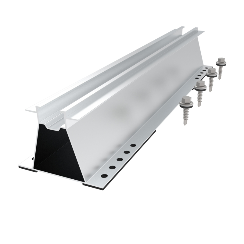 Durable OEM&ODM Solar Panel System Bracket Aluminum Rail for Roof Mounting