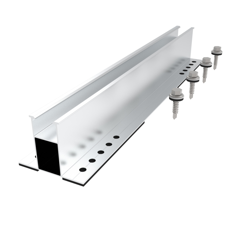 Durable OEM&ODM Solar Panel System Bracket Aluminum Rail for Roof Mounting