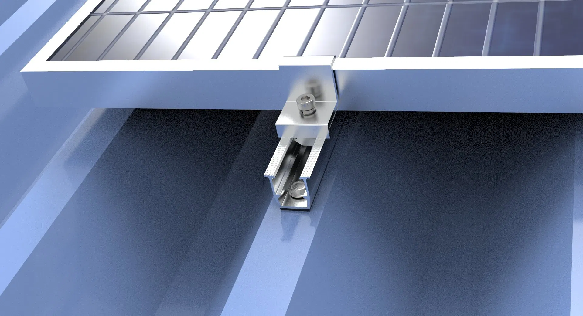 Solar Panel Mounting Rail PV Module Bracket for Metal Roof