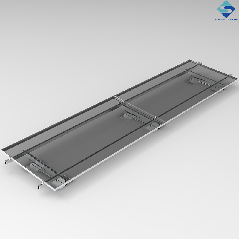 Solar Panel Flat Roof Mounting Bracket with Aluminum Profile, Rail, and Photovoltaic Structure