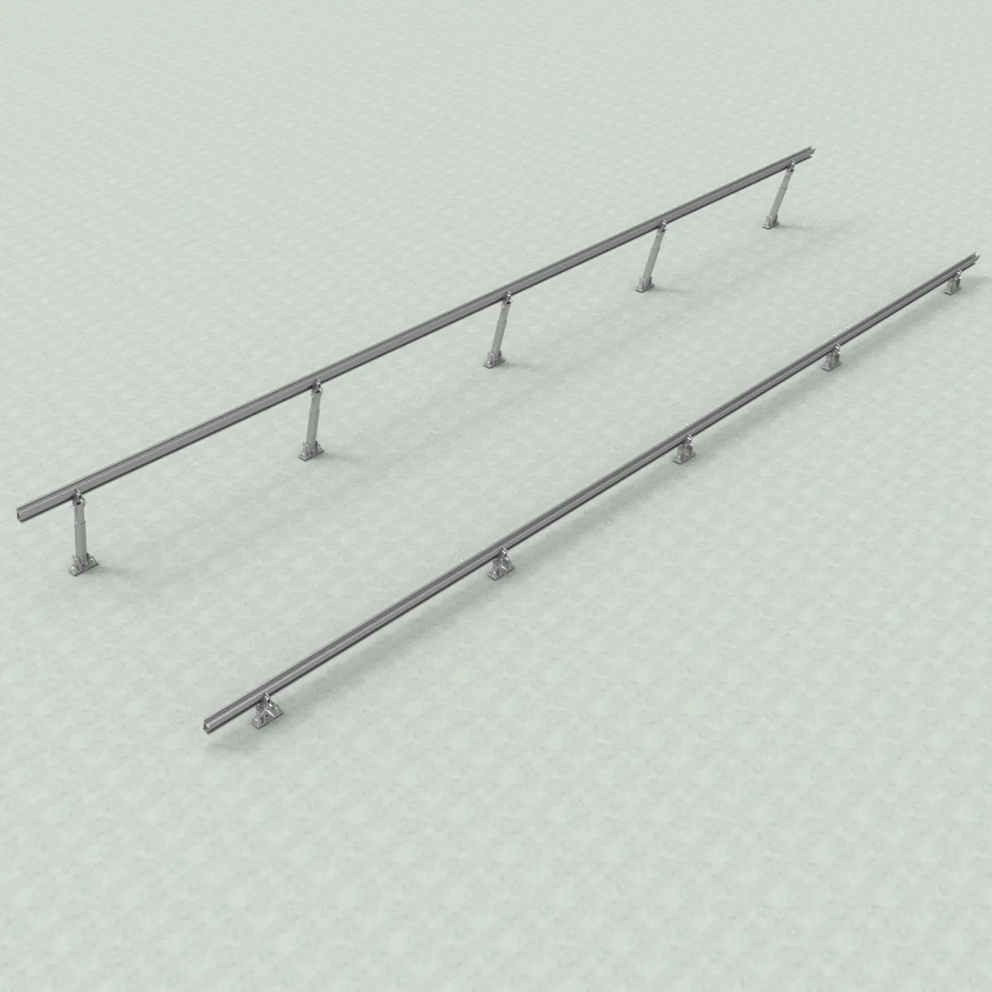 Aluminium PV Solar Mounting System Adjustable Tilt Roof Bracket Front Rear Leg