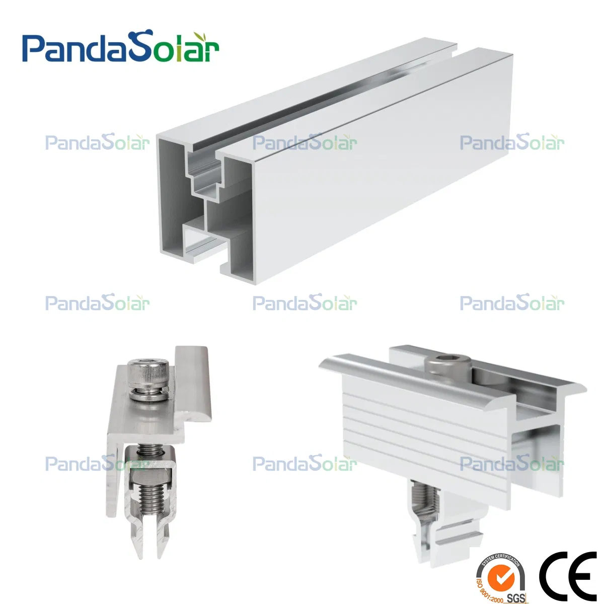 Aluminum Al6005-T5 Solar Panel Roof Mounting System 40X40mm Rail Wholesale Manufacturer