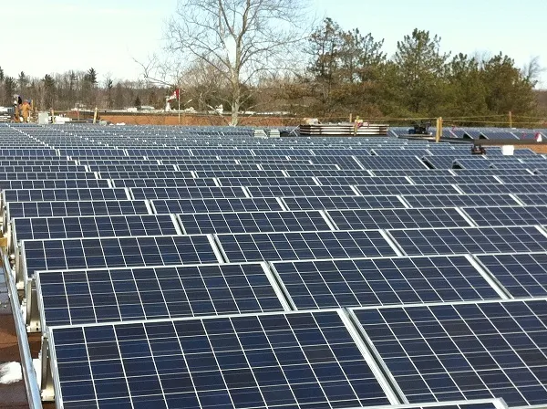 Concrete Foundation Flat Roof Fixed Tilt Solar Mounting Triangle Solar Bracket