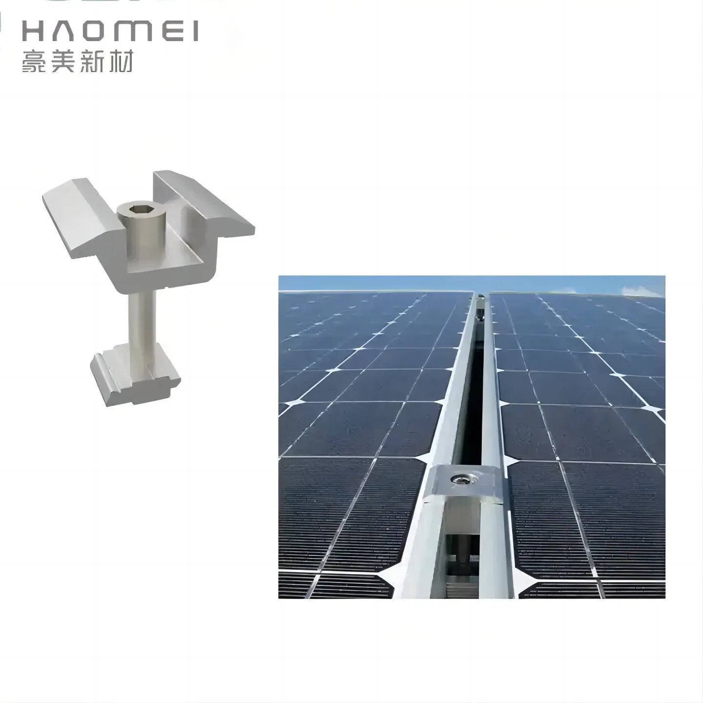 Flat Roof Mounting Solar Panel Aluminum Triangle Frame Adjustable Angle