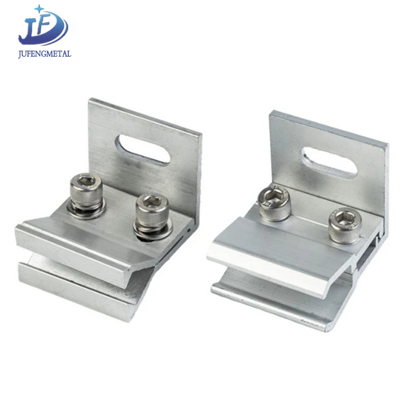 Aluminum Angles Base Clip Solar End Clamp PV Panel Rail Fixing Metal Clamp