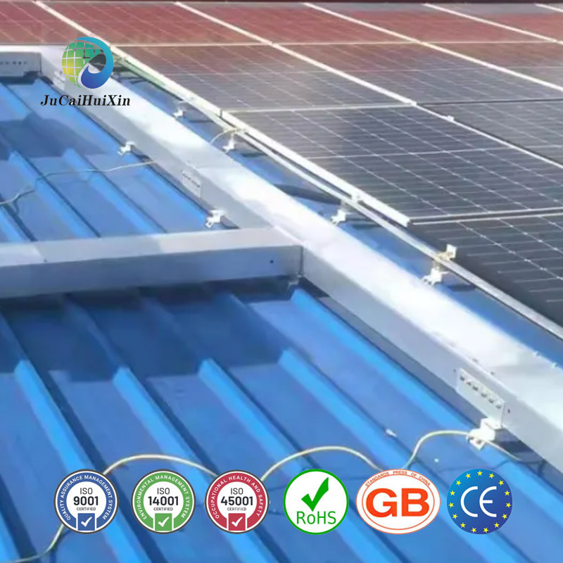 Zinc Aluminium Magnesium Coating Solar Metal Roof Brackets Fixed Tilt Solar Racking