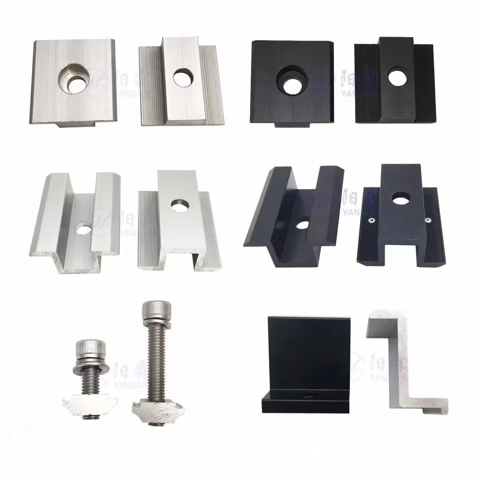 30mm 35mm 40mm 45mm Aluminum Solar Panel Clip Middle Inter and End Clamp on Solar Bracket