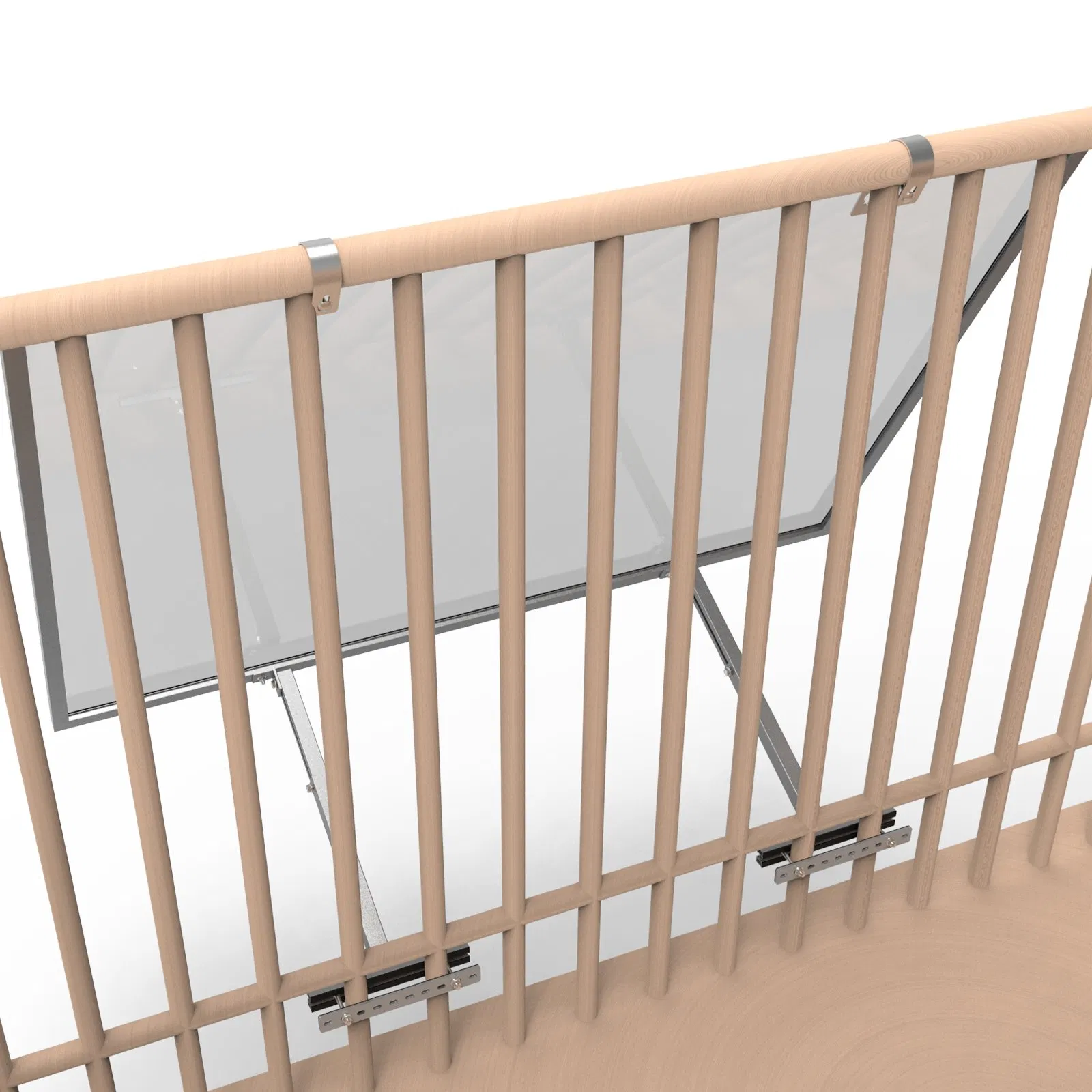 15° -30° Adjustable Aluminum Tilt Leg Solar Mounting Balcony Bracket for Home