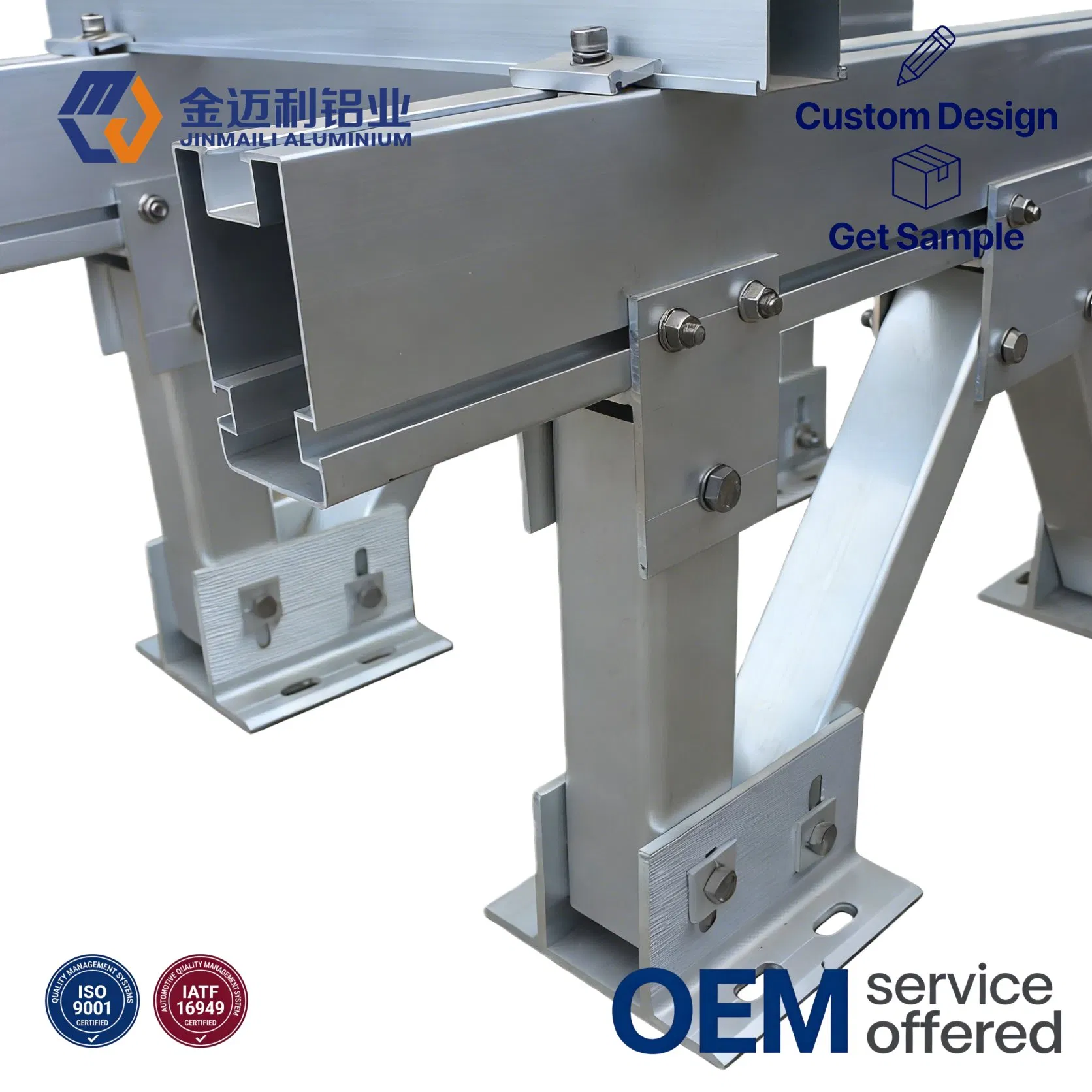 All-in-One Solar Energy System Mounting Kit-Includes Aluminum Extrusion Rails, End Clamps &amp; Ground Screws for Fast PV Panel Installation