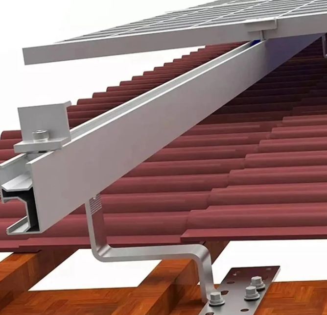 Roof Hook Pan Tiles Double Adjustable for Solar PV Roof Mounting Support