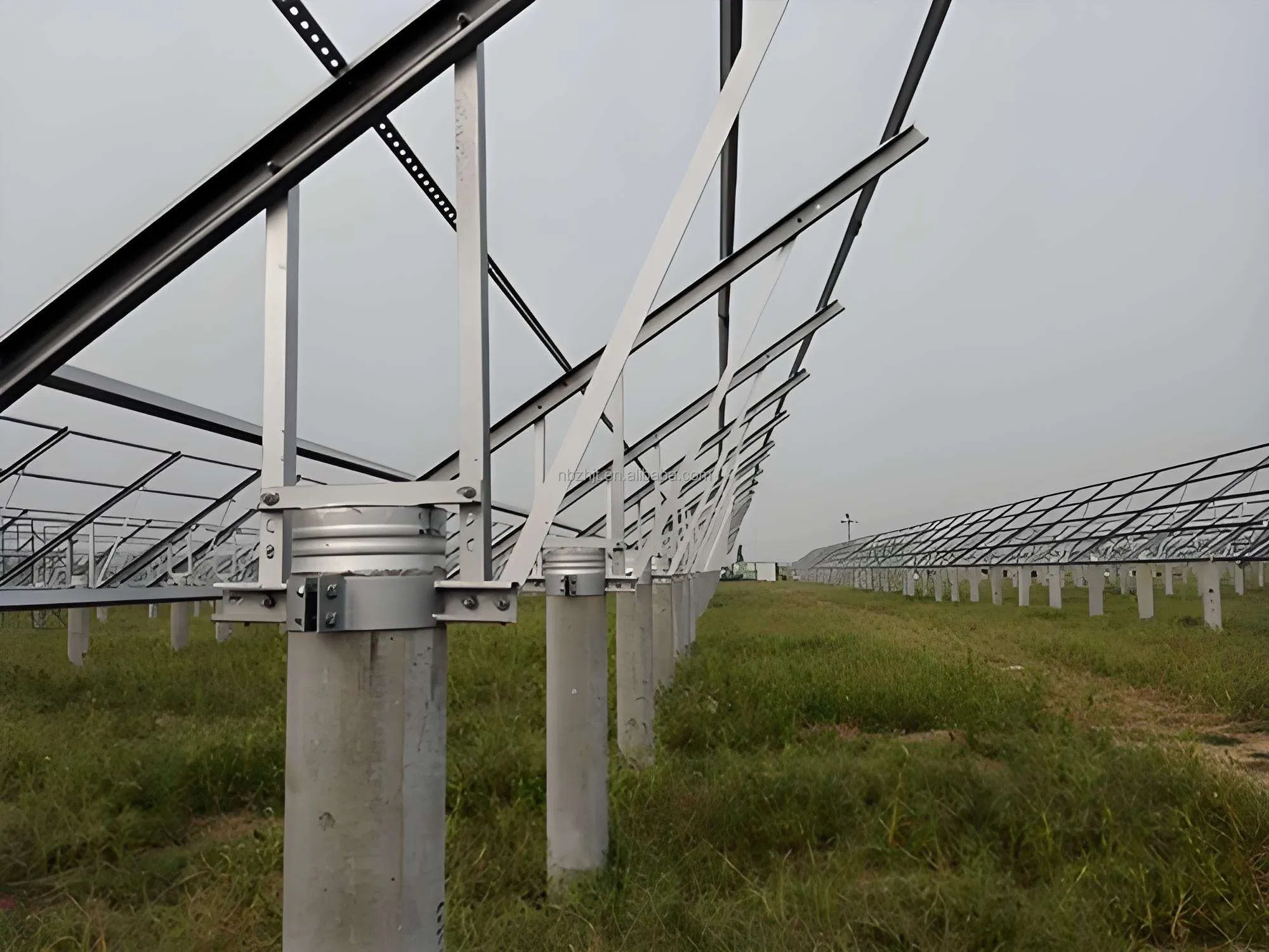 Galvanized Photovoltaic Bracket with Punching Stamping Super Solar Panel Ground Mounting Steel