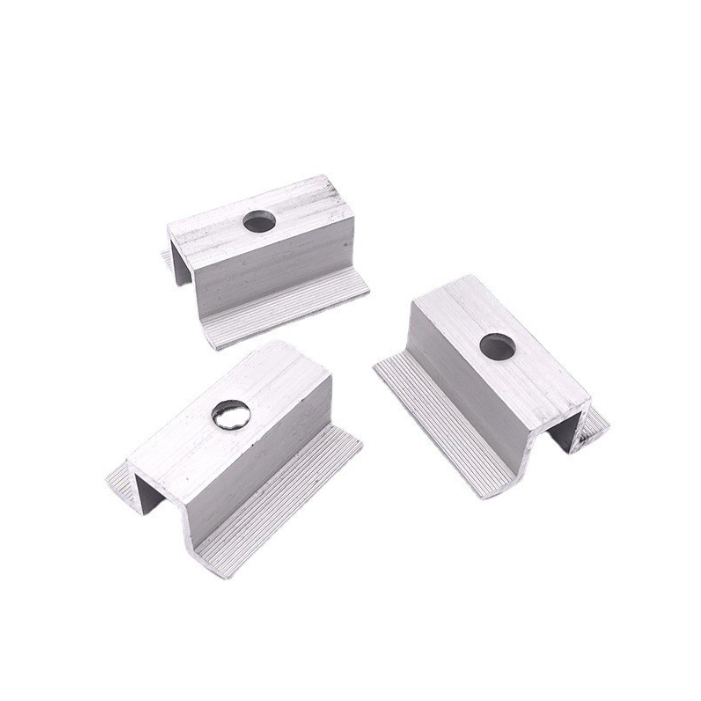 Aluminum Solar Panel Mounting Framed End MID Clamps for Solar Panel Rack System