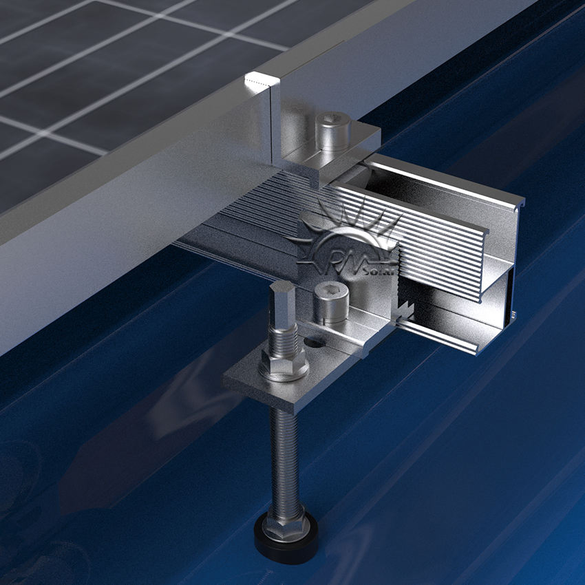 Wholesale Rineng Aluminum Roof Structure Solar Mounting L-Feet Bracket for Roof Mounting