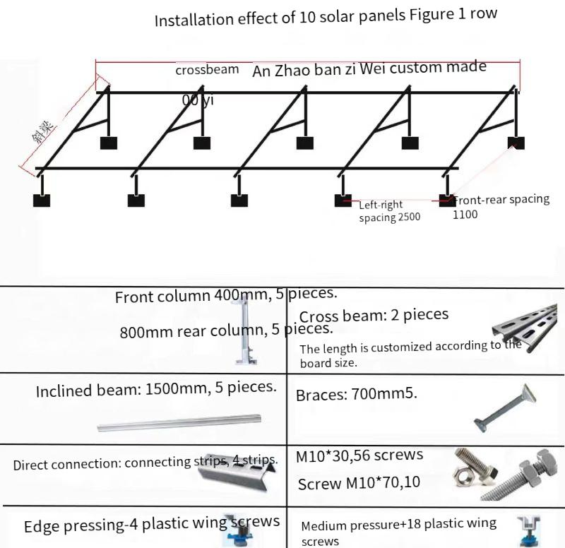 PV Support Bracketsolar Bracketaluminum Mount Solar PV Panel Ground Mounting Brackets Structurephotovoltaic Bracket