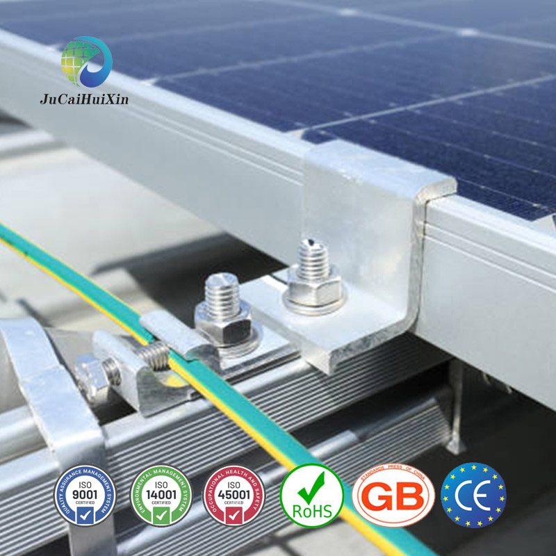 Zinc Aluminium Magnesium Coating Solar Metal Roof Brackets Fixed Tilt Solar Racking