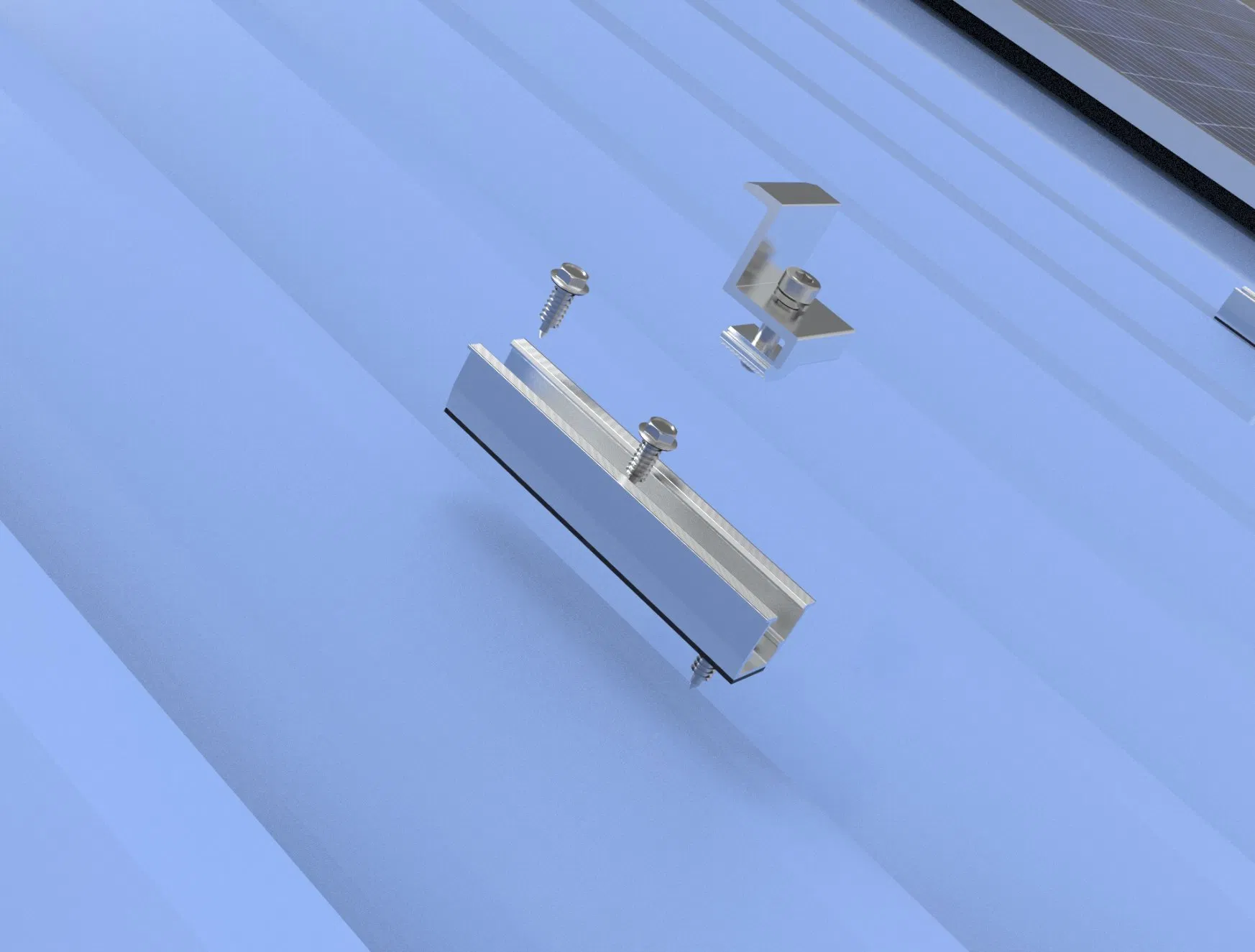 Solar Panel Mounting Rail PV Module Bracket for Metal Roof