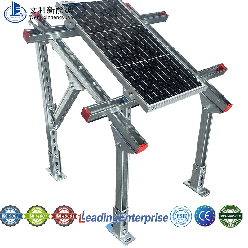 Wholesale Solar Panel Flat Roof Mounting Frame Fixed Tilt Racking in Roof Solar PV Mounting Systems