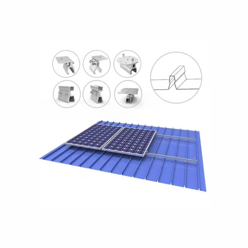 Solar Panel Railings Mounting Bracket Metal Roof Mini Rail Solar Aluminum Rail for Roof Mount System