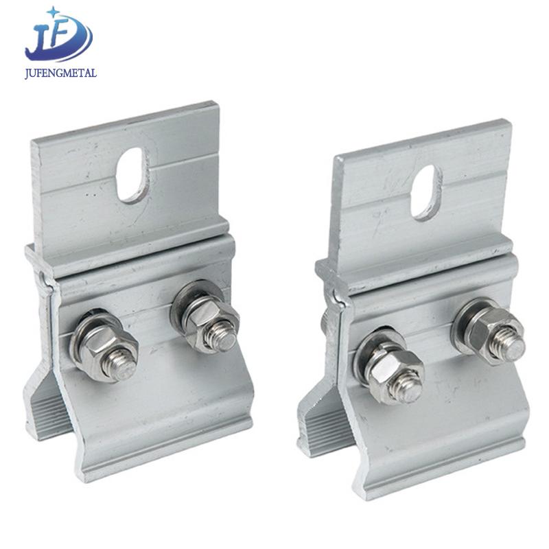 Aluminum Angles Base Clip Solar End Clamp PV Panel Rail Fixing Metal Clamp
