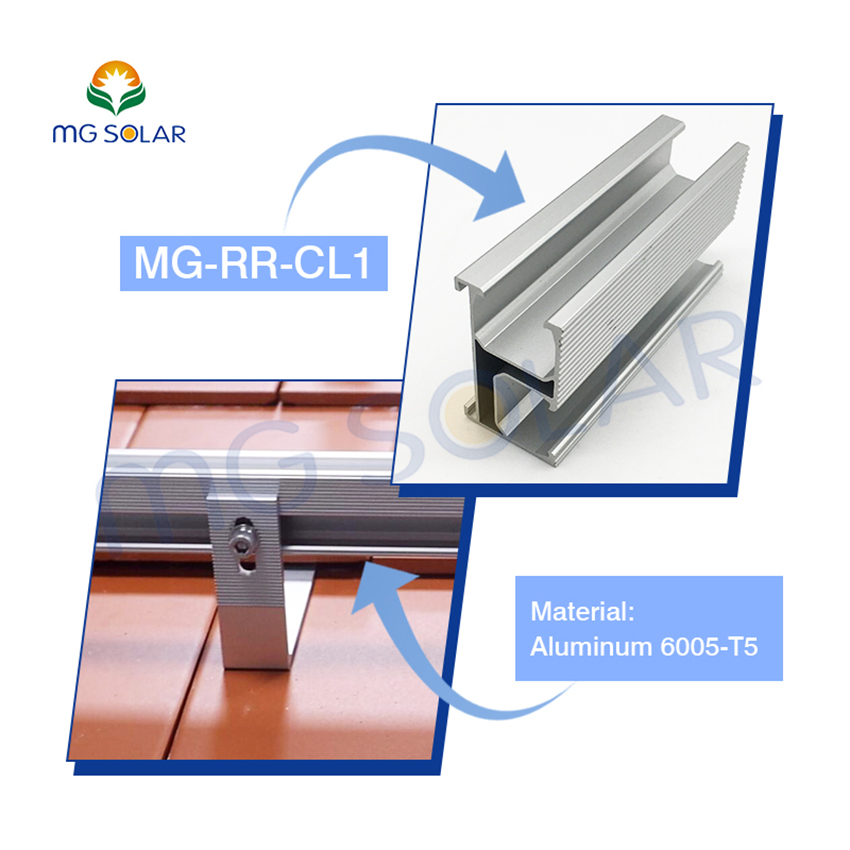 Solar Bracket Roof Mounting Rails for PV Panel Supporting Racking