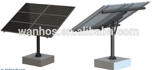 Wanhos Solar Ground Pole Mounting System Steel Q235 Single Pole Bracket