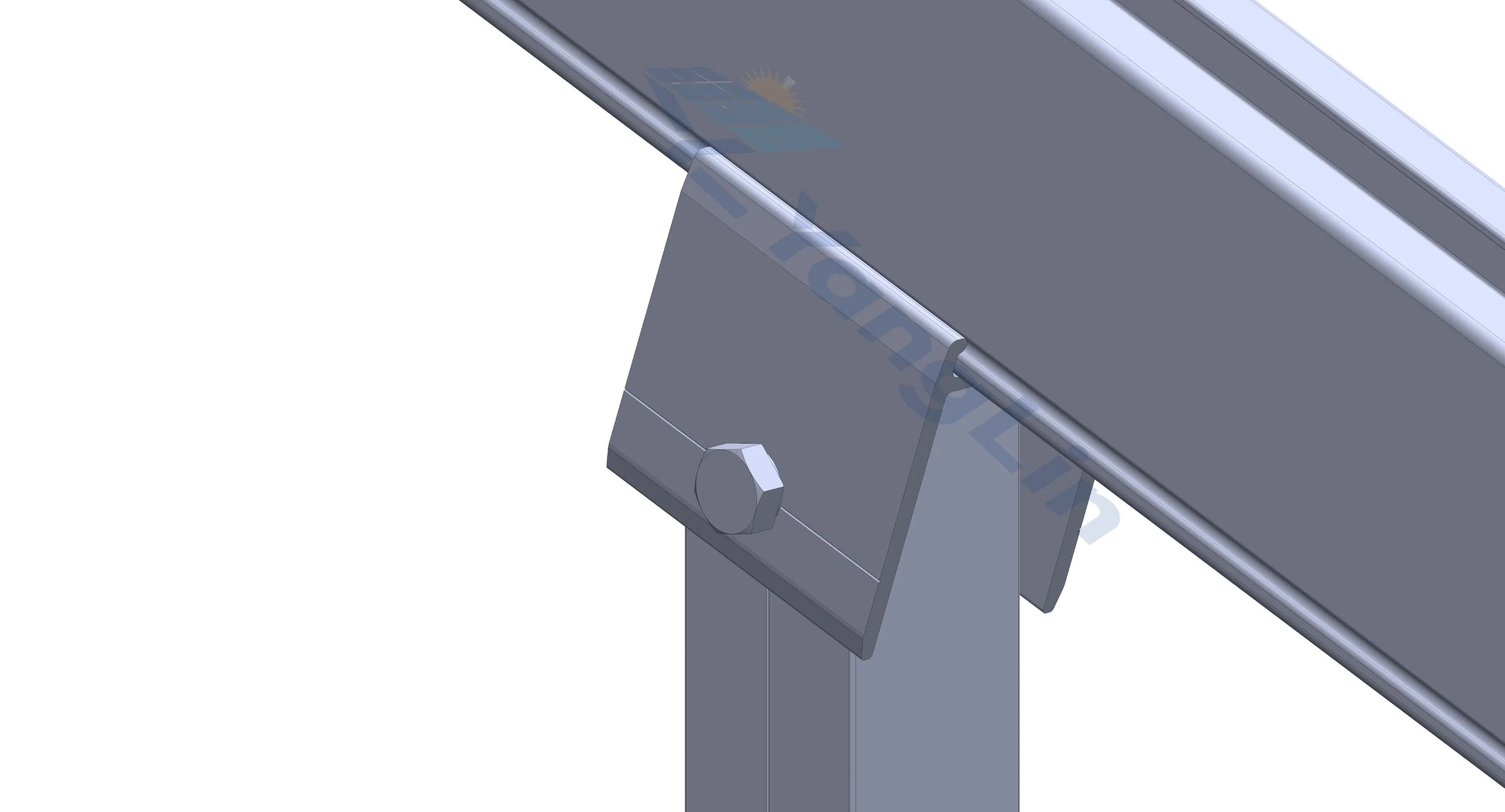 AG3 Good and Popular Commercial PV Products Aluminum Structure Solar Double Pile Design Ground Mounting System Brackets