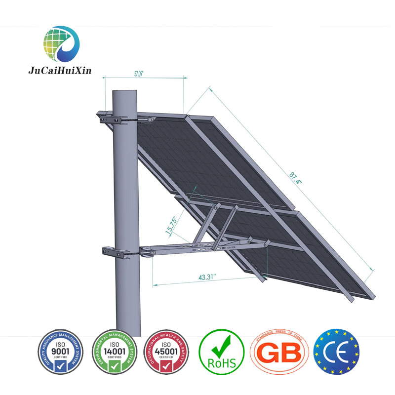 Carbon Steel Pole Mount Solar Panel Bracket Solar Panel Pole Bracket