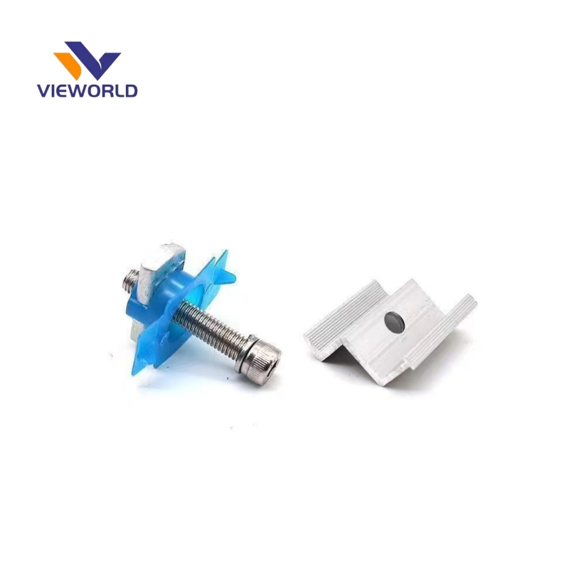 Solar Panel MID Clamp Aluminum Alloy for 35mm Module Mounting Rail Wholesale Price Fast Shipping