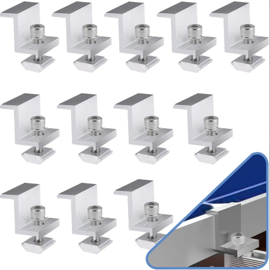 MID Clamp and End Clamp for Solar Mounting Systems Solar Panel Clamps