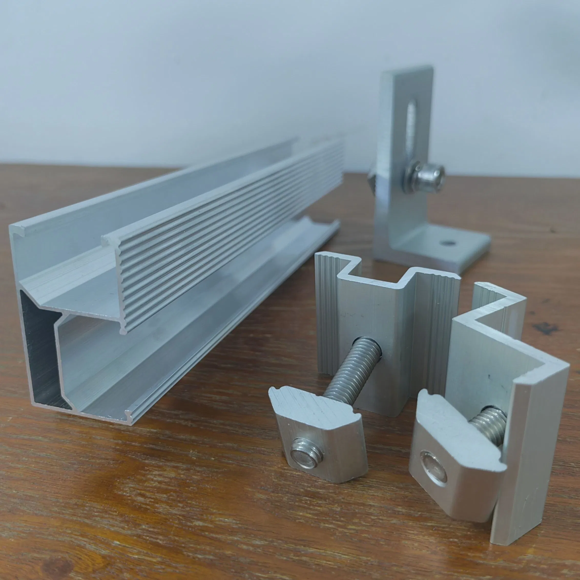 PV Panel Mounting System Accessories Aluminum Adjustable Solar End Clamp