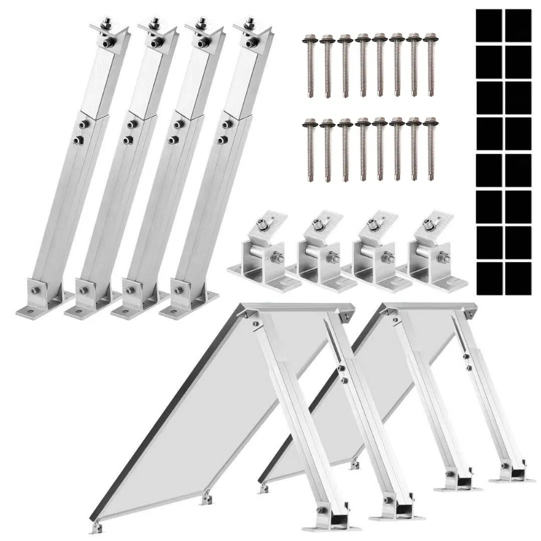 Aluminum Alloy Solar Brackets Tilt Legs Adjustable Assembled Solar Bracket