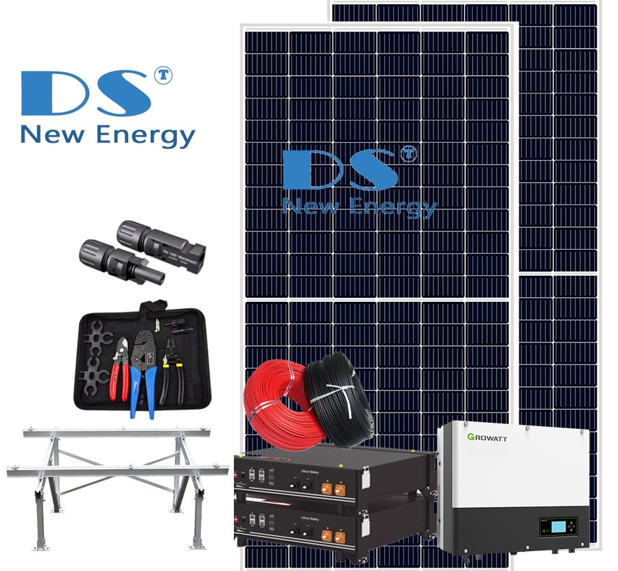 Home Solar Panel Product Kit PV Energy Mounting Supply off Grid Hybrid Inverter Solar Power System 5kw