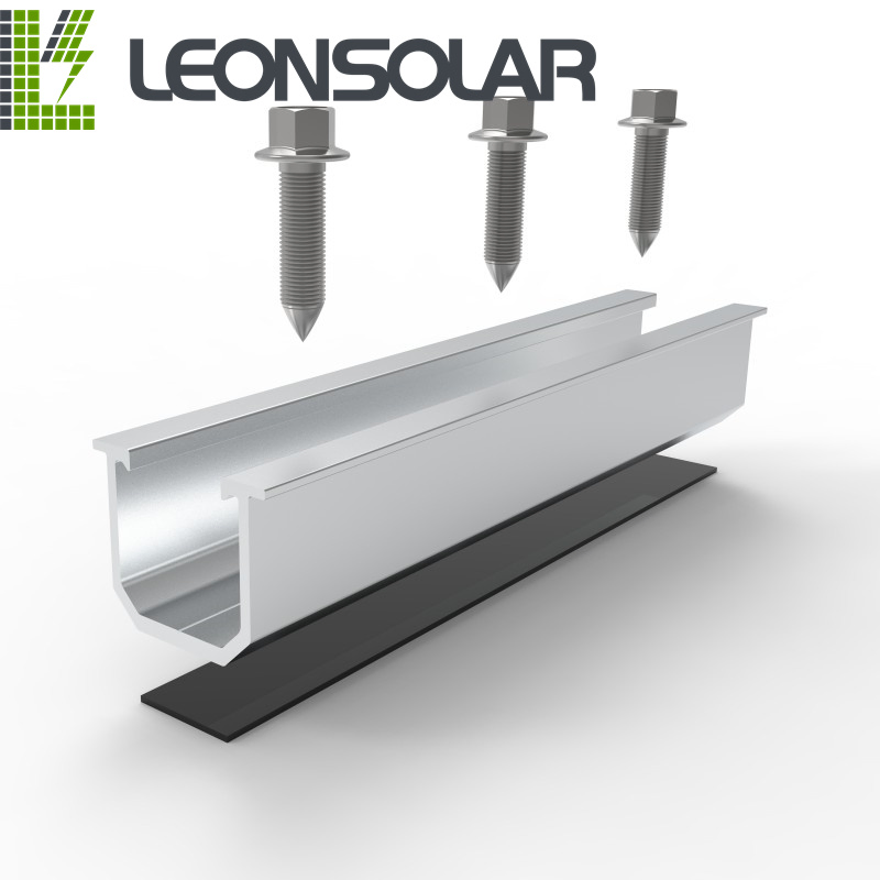 Solar Mounting System PV Panel Tin Roof Bracket Short Mini Rail MID Clamp for Panel