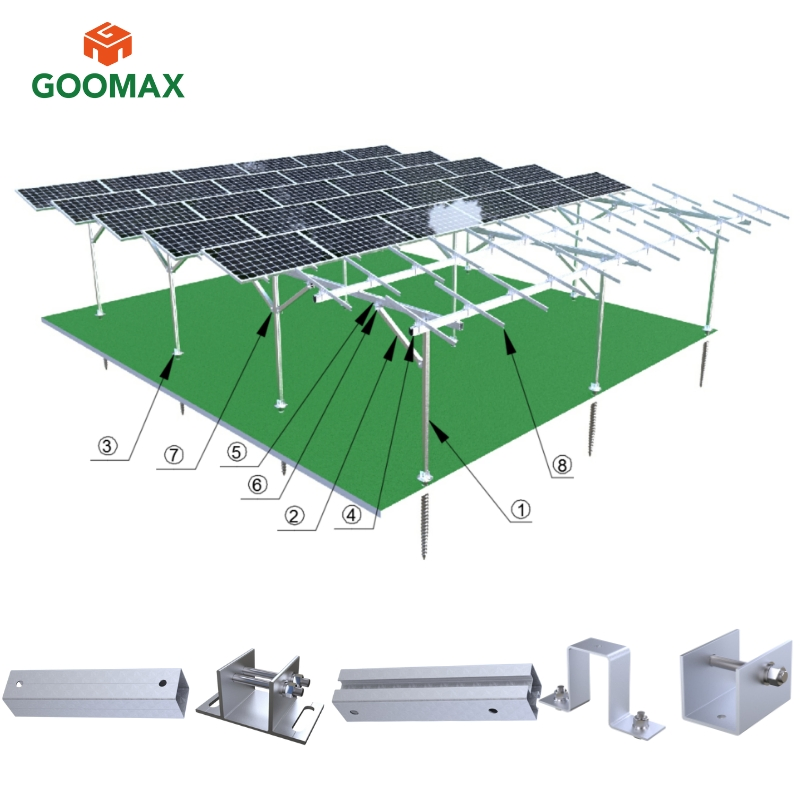 Goomax Lightweight Ground Mount Solar Panels Bracket for Easy Handling