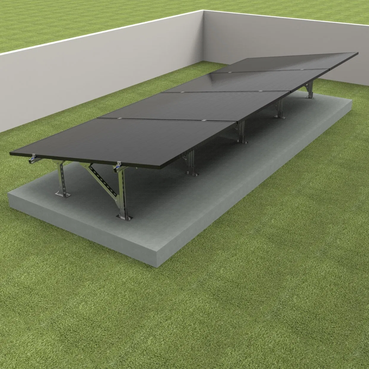 Customizable Panel Ground Mounting System Install Zinc+Aluminum+ Magnesium PV Solar Bracket