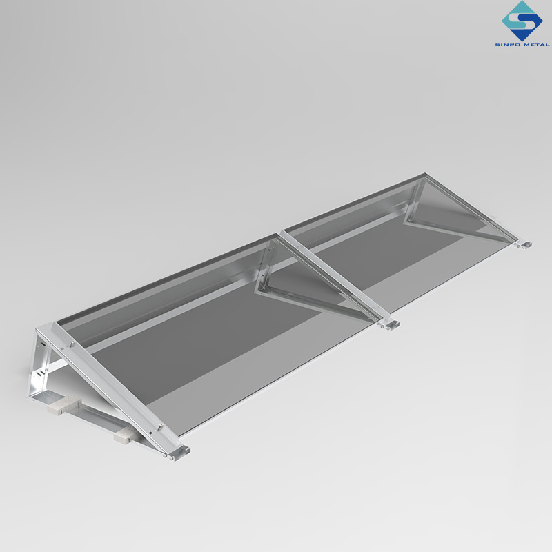 High-Quality Flat Roof Triangle Solar Bracket with PV Mounting Rail and Solar Energy Support Structure