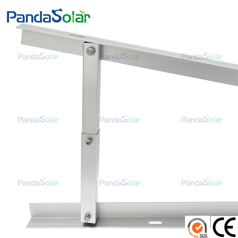 Certificated Workshop Concrete Foundation Flat Roof Fixed Tilt Solar Mounting Triangle Solar Bracket