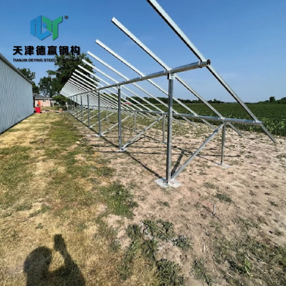 Dwin Fixed Tilt Ballasted Ground Mount Solar panel Bracket Racking RoHS Certified