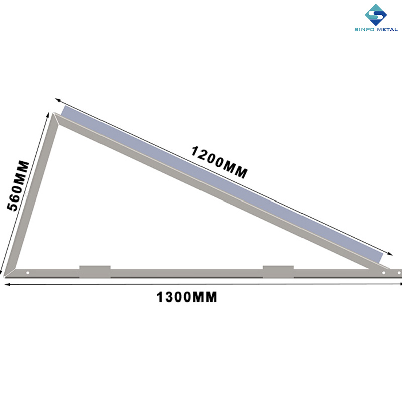 High-Quality Flat Roof Triangle Solar Bracket with PV Mounting Rail and Solar Energy Support Structure