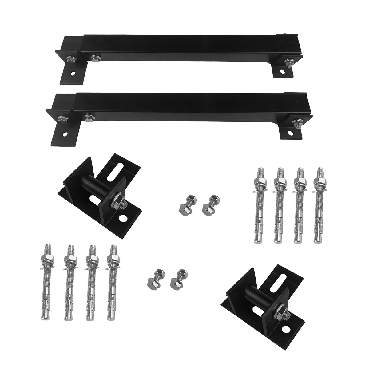 Flat Roof Mounting Structure Adjustable Tilt Front Rear Leg Solar Bracket