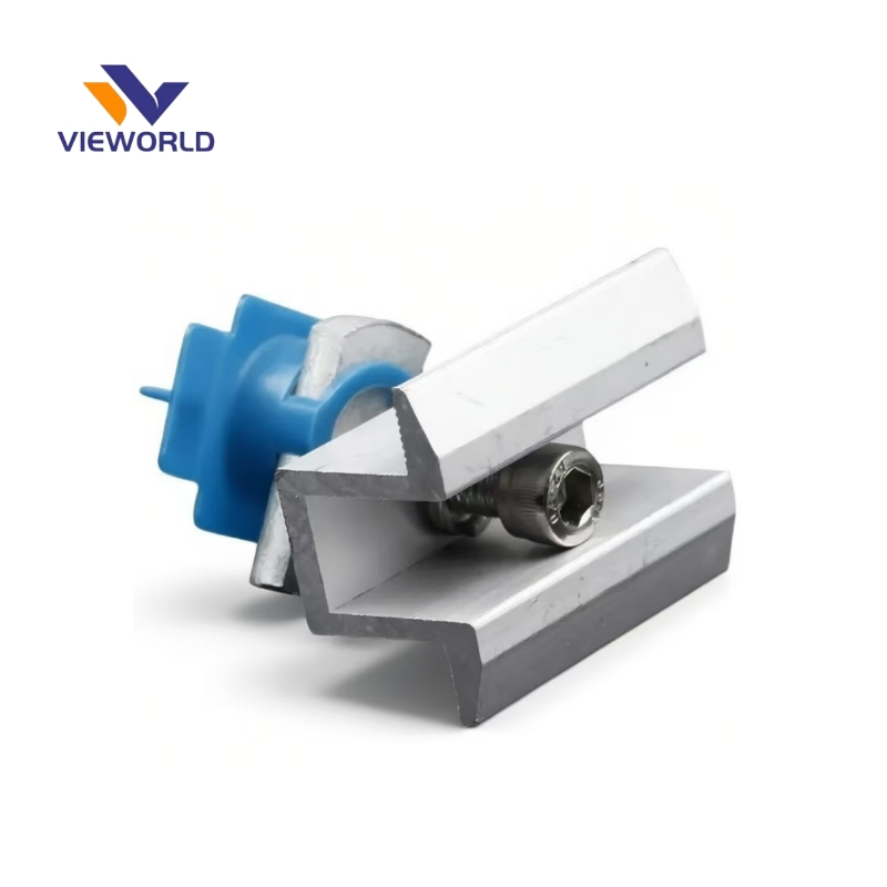 Solar Panel MID Clamp Aluminum Alloy for 35mm Module Mounting Rail Wholesale Price Fast Shipping